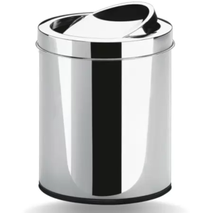 VIEL CESTO P/LIXO TAMPA BASCULANTE ARO CROMADO CORPO ACO INOX 05 LTS