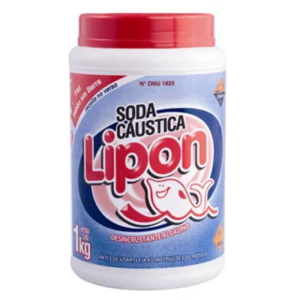 SODA CAUSTICA LIPON 01 KG POTE - HIDROXIDO DE SODIO ONU 1823 8 II IMP